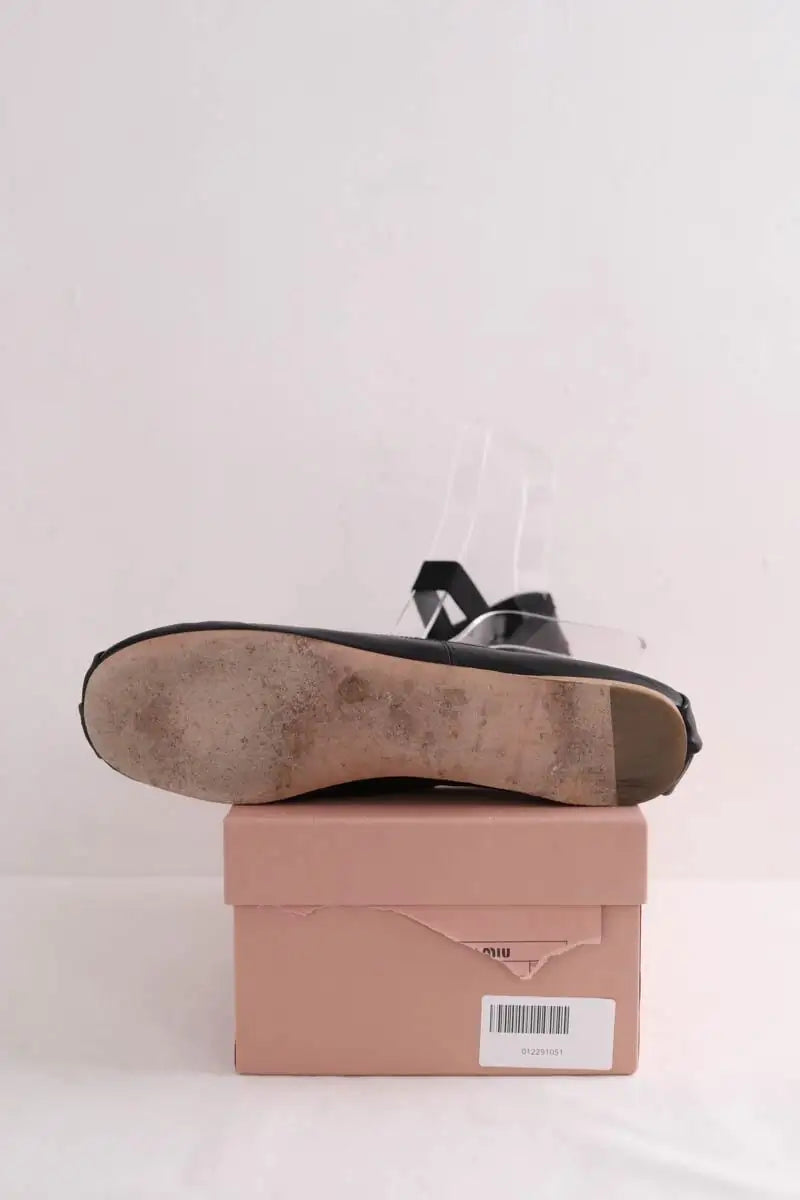 Ballerines Miu Miu Noir en Cuir