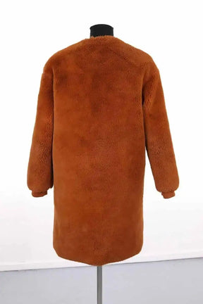 Manteau Maje Marron en Synthétique