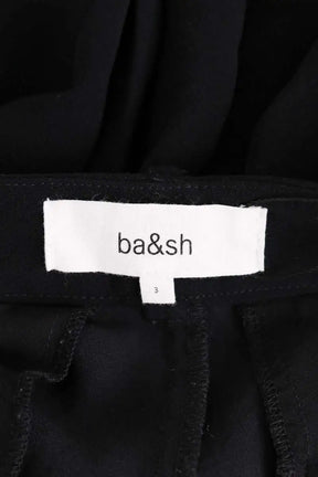 Pantalon droit Ba&Sh Noir en Synthétique