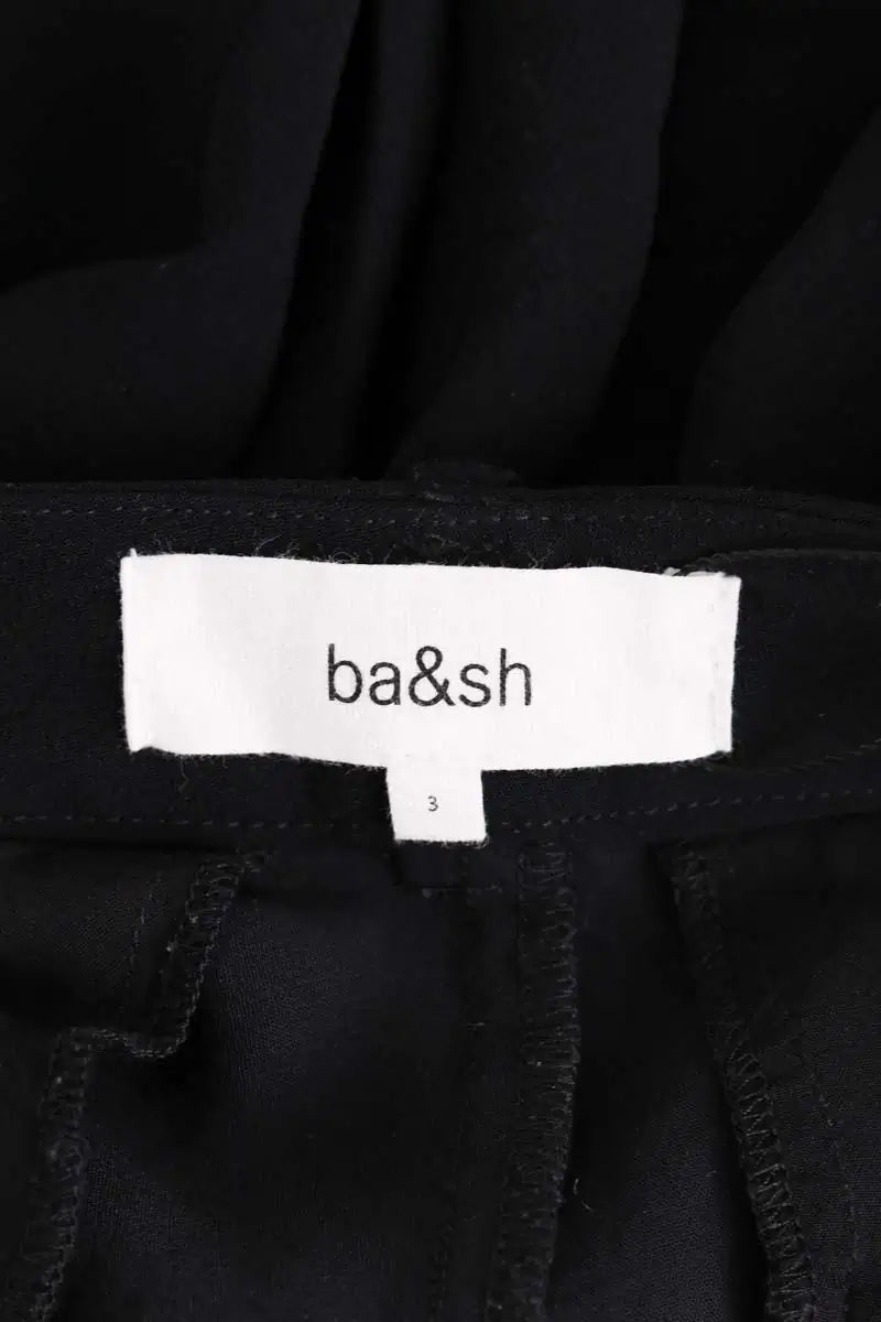 Pantalon droit Ba&Sh Noir en Synthétique