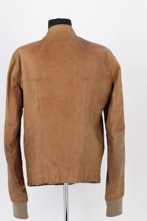Blouson Rick Owens Camel en Cuir