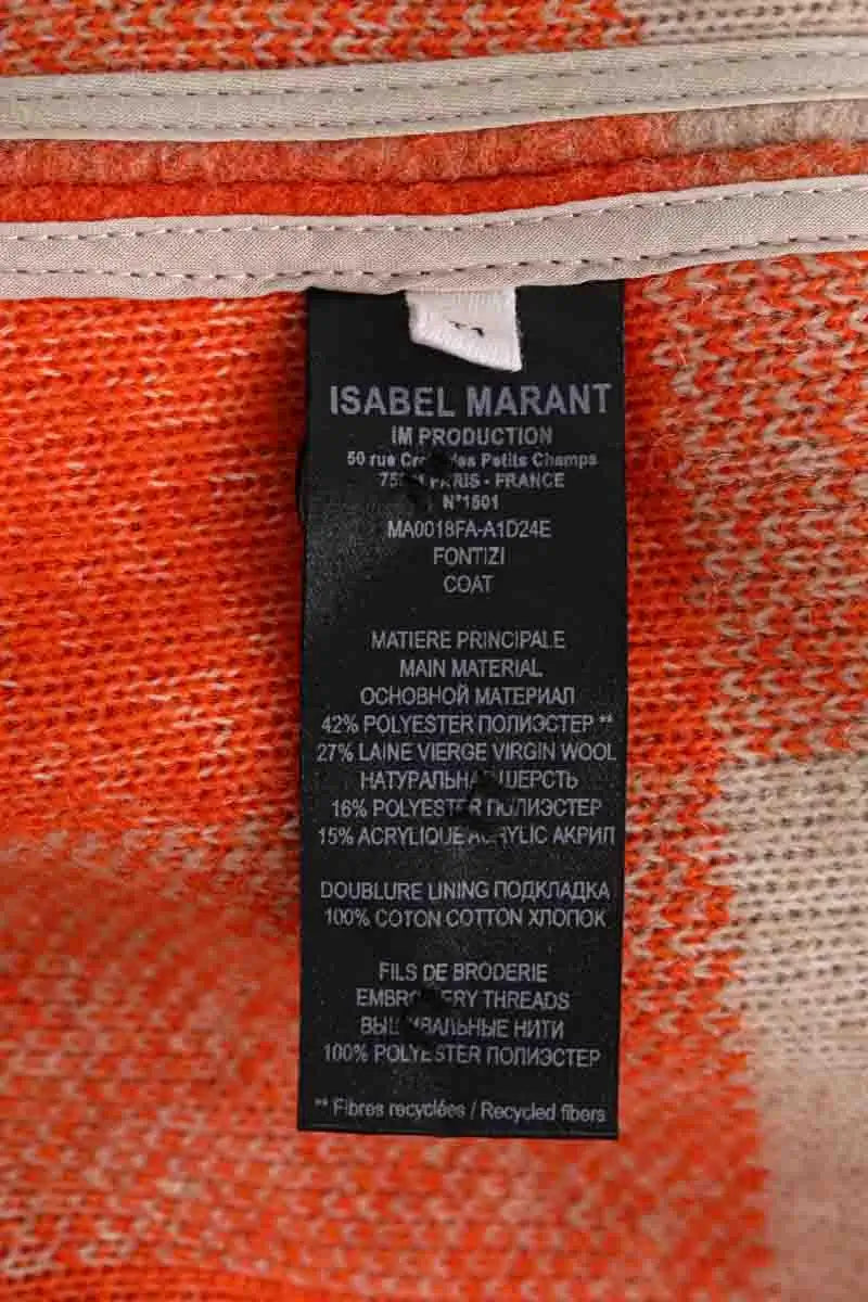 Manteau Isabel Marant Orange en Synthétique