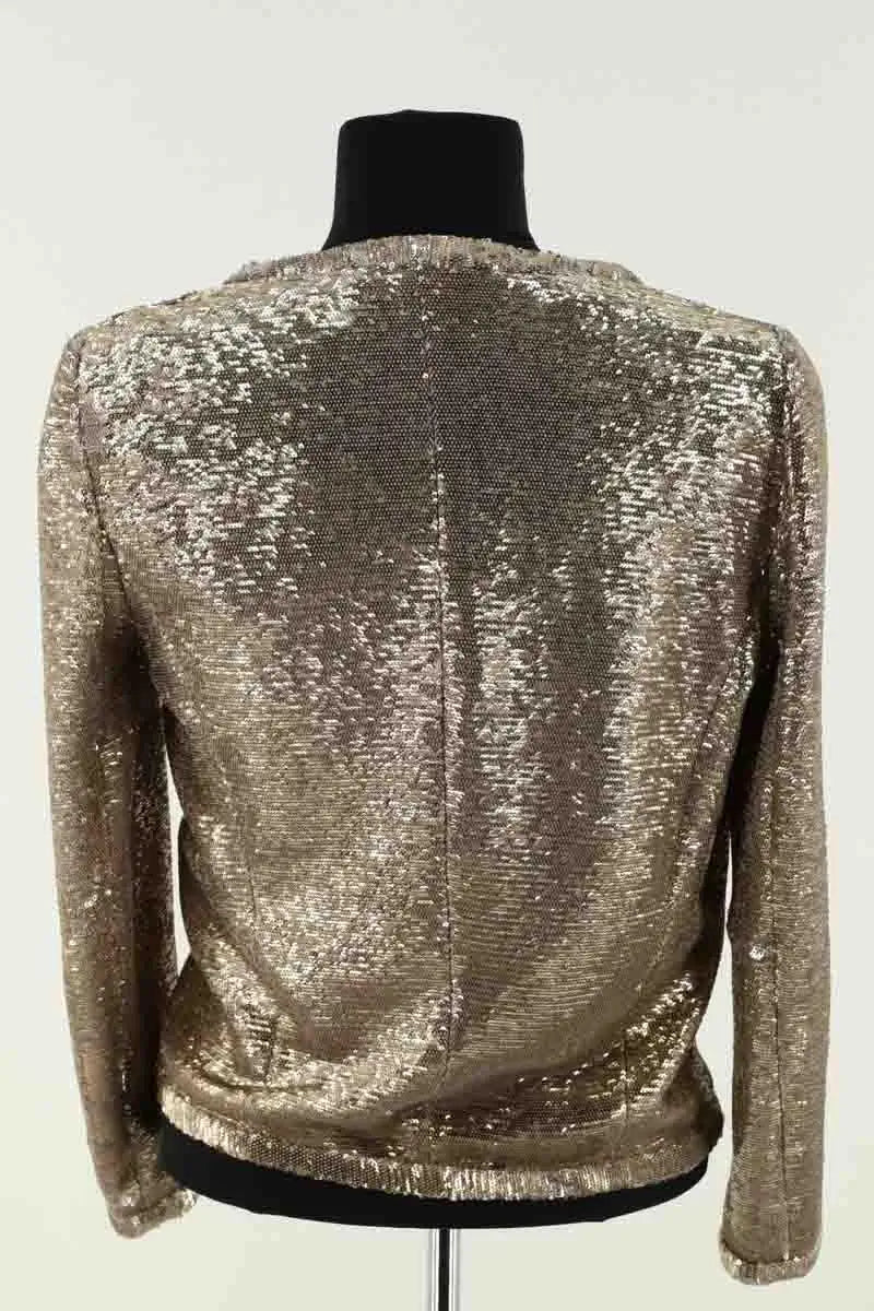 Veste Maje Doré en Paillettes