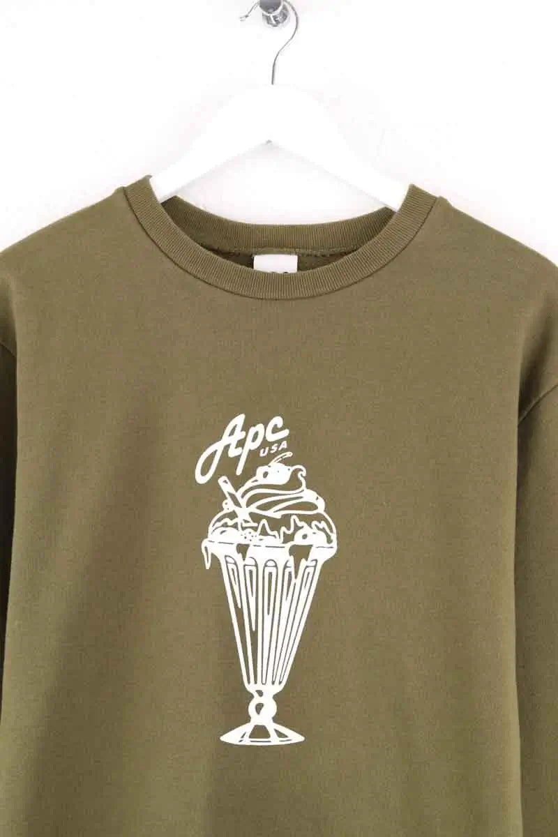 Sweatshirt APC Kaki en Coton