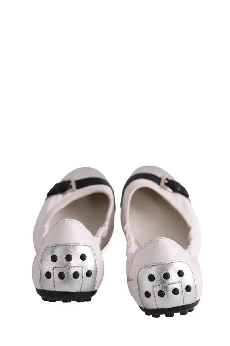 Ballerines Tod's Blanc en Cuir