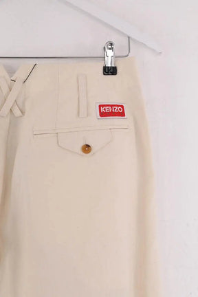 Pantalon large Kenzo Ecru en Coton