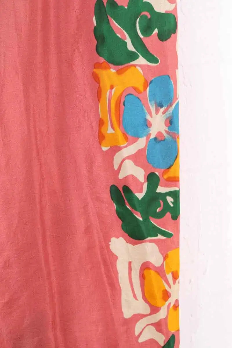 Pantalon large Mes Demoiselles Rose en Soie