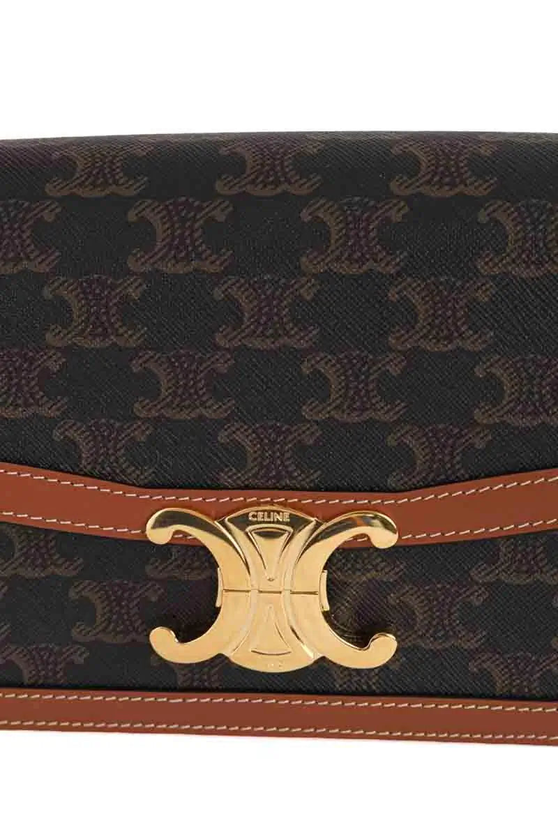 Sac à bandoulière Celine Triomphe Teen Marron en Cuir
