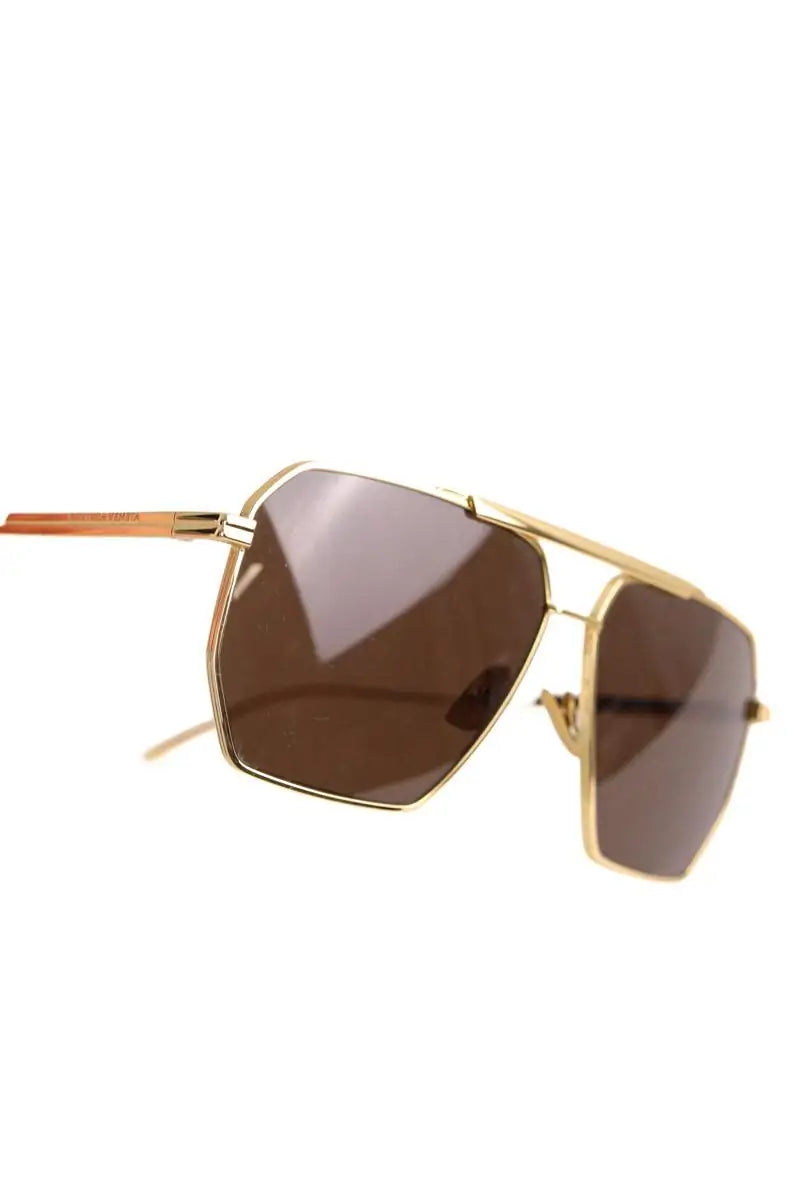 Lunettes de soleil Bottega Veneta Doré en Métal