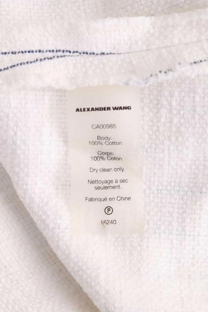Top sans manche Alexander Wang Blanc en Coton