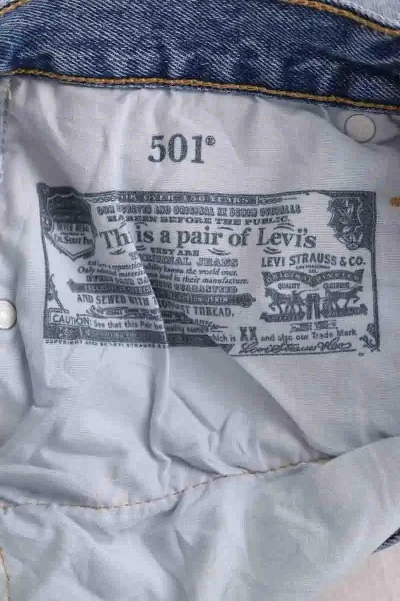 Mini short Levi's 501 Bleu en Coton