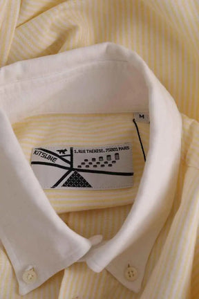 Chemise Kitsuné Jaune en Coton