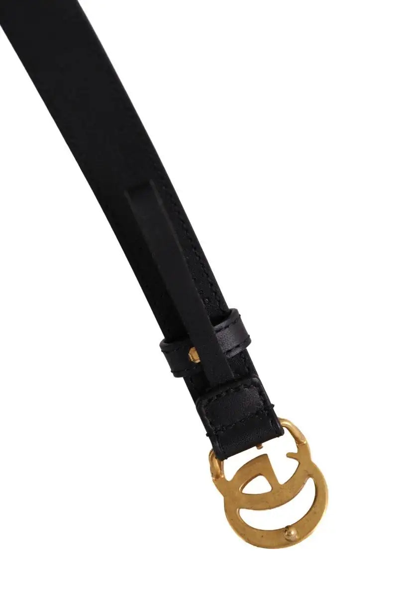Ceinture Gucci GG Marmont Noir en Cuir