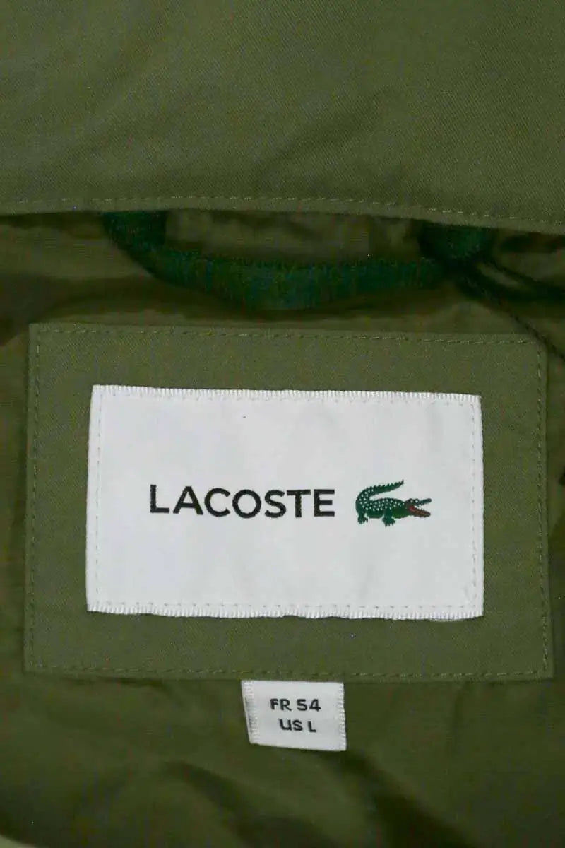 Manteau imperméable Lacoste Kaki en Synthétique