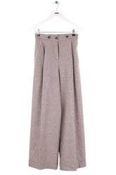 Pantalon large Emporio Armani Marron en Laine, taille XS - Seconde Main