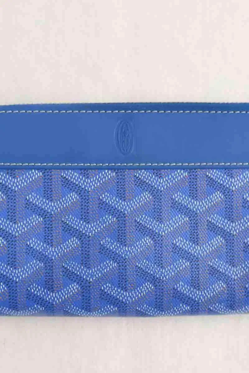 Portefeuille Goyard Bleu en Cuir