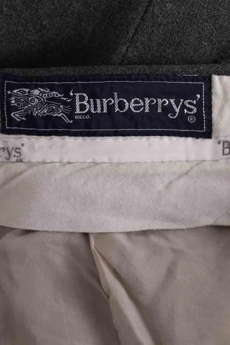 Pantalon droit Burberry Gris en Laine