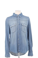 Chemise Ba&Sh Bleu en Coton, taille XS - Seconde Main