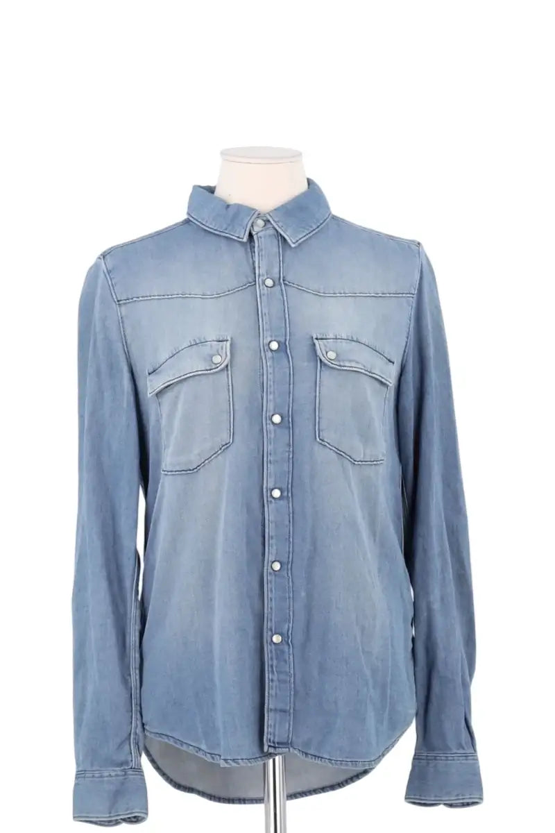 Chemise Ba&Sh Bleu en Coton, taille XS - Seconde Main