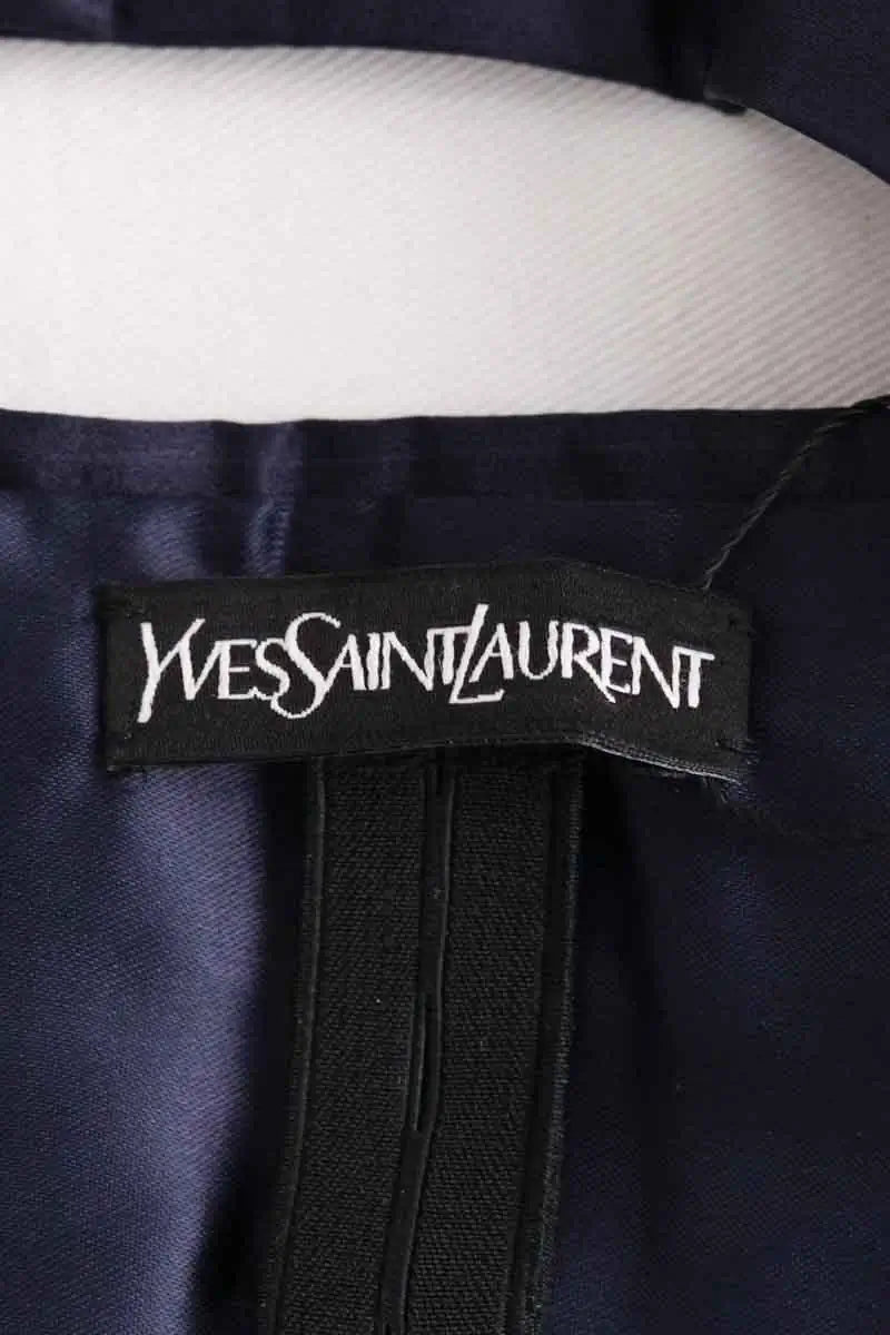 Ceinture Saint Laurent Marine en Tissu