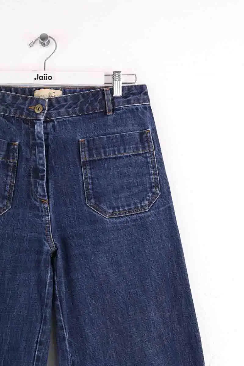 Jean large Sessun Bleu en Coton