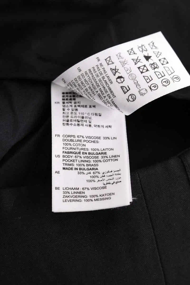 Pantalon large Sandro Noir en Viscose