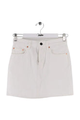 Mini jupe WARDROBE.NYC Blanc en Coton, taille S - Seconde Main