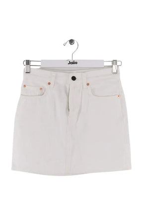 Mini jupe WARDROBE.NYC Blanc en Coton, taille S - Seconde Main