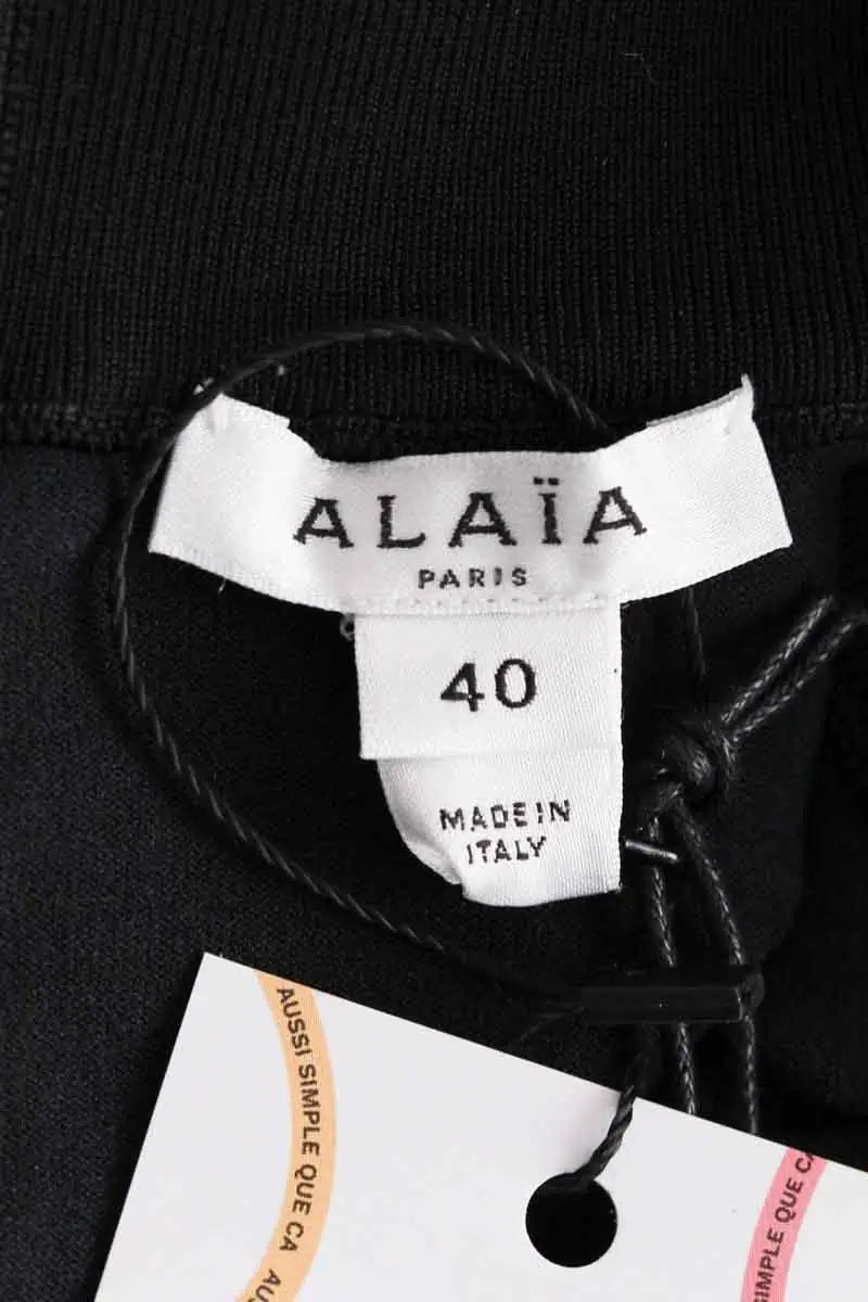 Top Alaïa Noir en Viscose