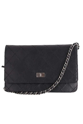Sac à bandoulière Chanel Wallet On Chain 2.55 Noir en Cuir - Seconde Main