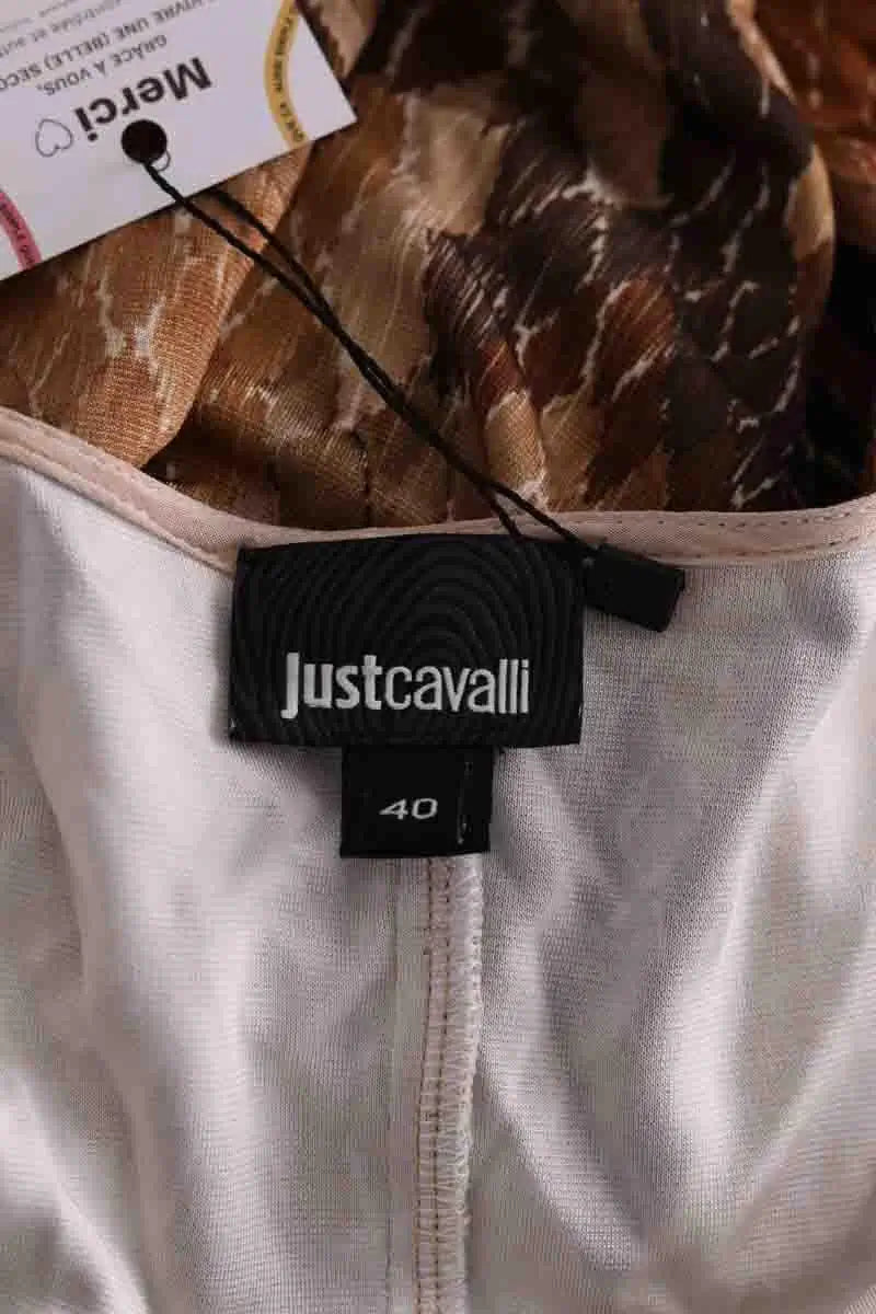 Robe Just Cavalli Marron en Viscose