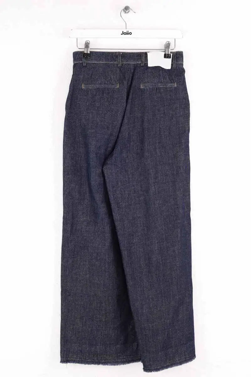 Jean large taille haute Momoni Bleu en Coton