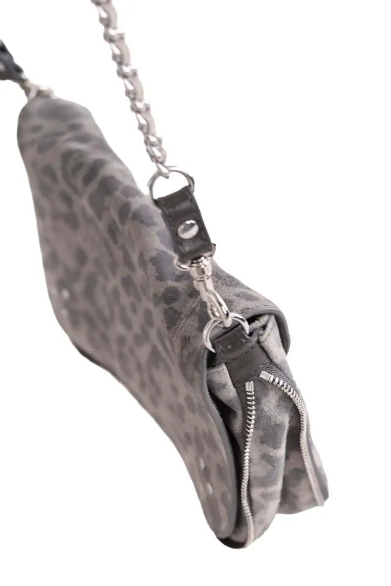 Sac à bandoulière BOBI S Jérôme Dreyfuss Gris en Cuir