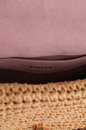Sac à bandoulière Sandro Beige en Osier