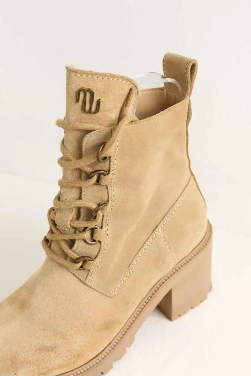 Boots à lacets Maje  Beige