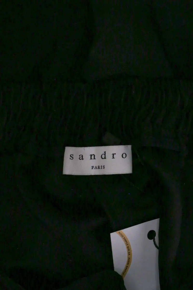 Pantalon droit Sandro Noir en Synthétique