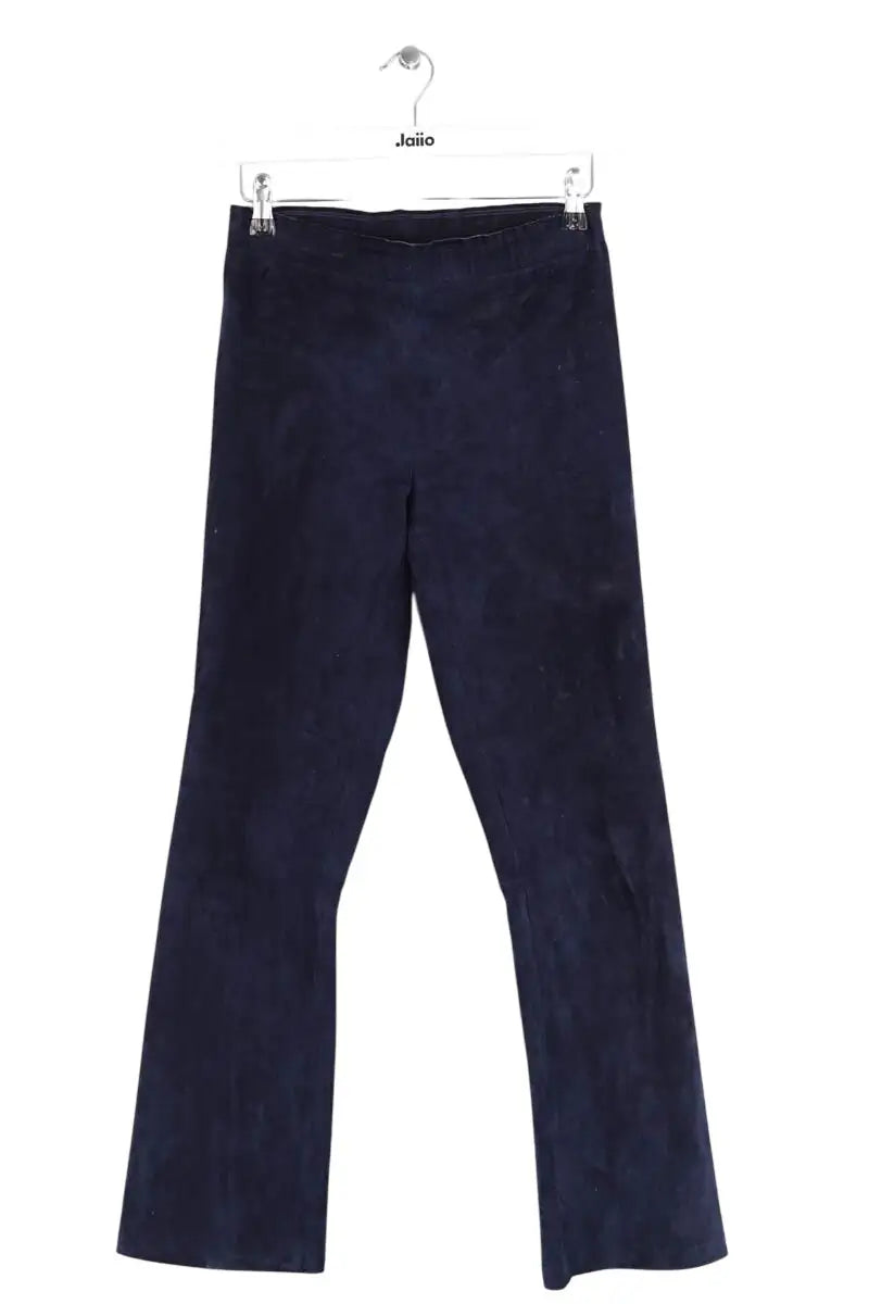 Pantalon droit Stouls Marine en Daim, taille S - Seconde Main