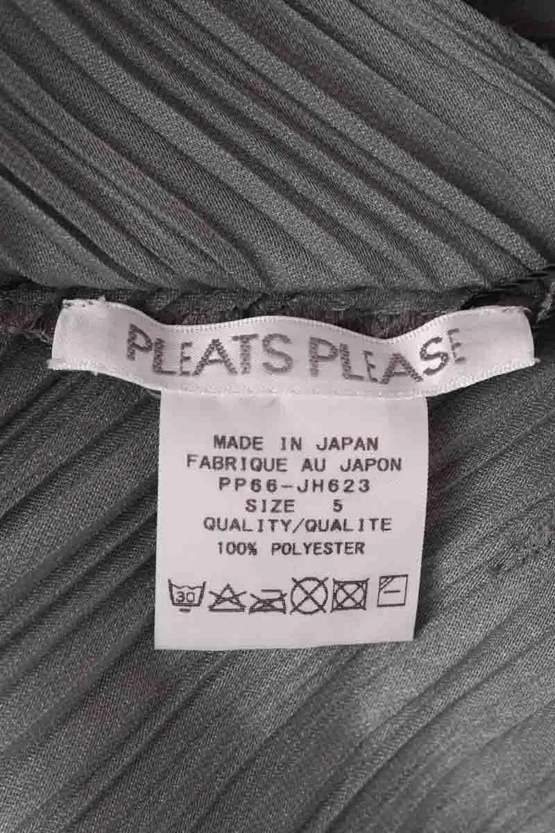 Robe Pleats Please Gris en Synthétique