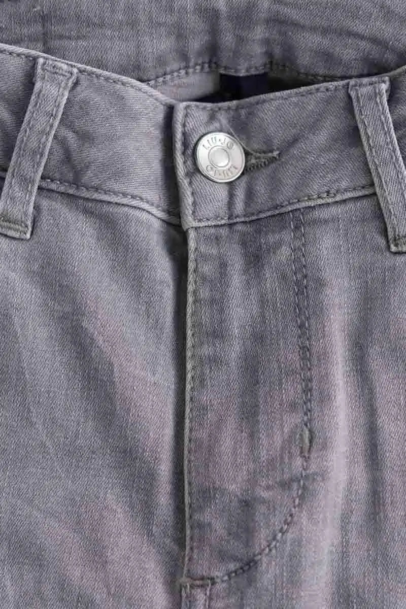 Jean slim Liu Jo Gris en Coton