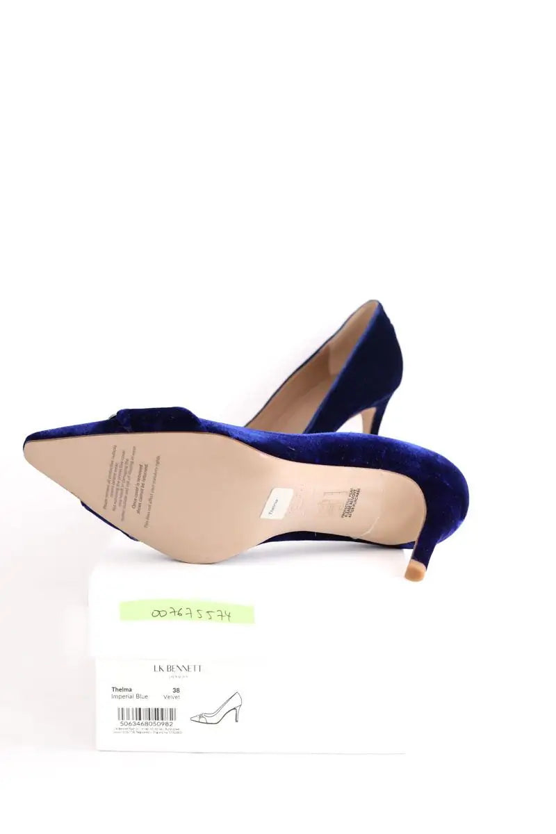 Talons LK Bennett Thelma Bleu en Velours