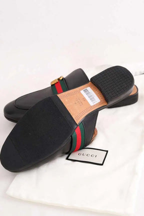 Mules Gucci Noir en Cuir