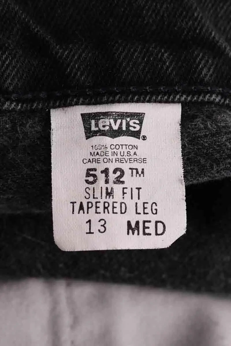 Jean droit Levi's 512 Noir en Coton