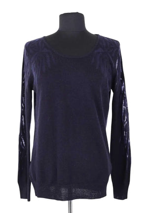 Pull Sandro Marine en Laine, taille S - Seconde Main