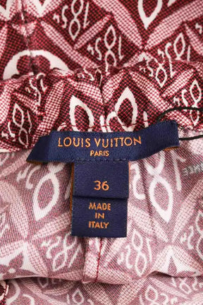 Pantalon droit Louis Vuitton Marron en Soie