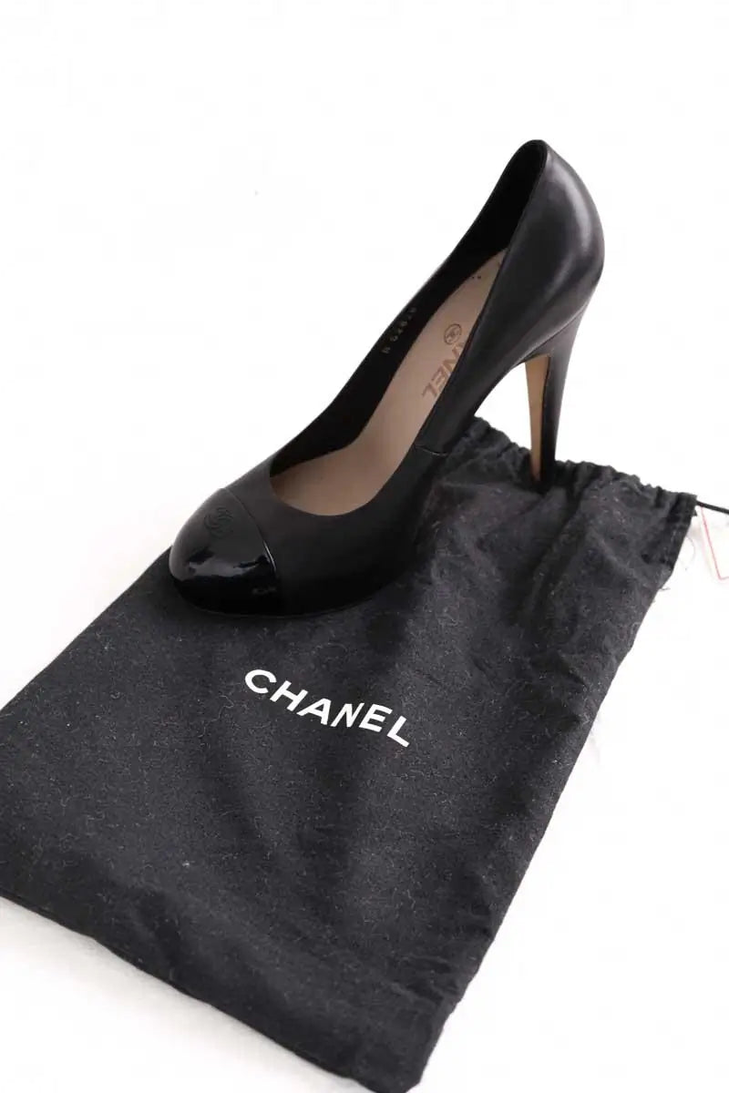Talons Chanel Noir en Cuir