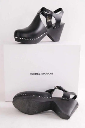 Sabots Isabel Marant Minimals Noir en Cuir