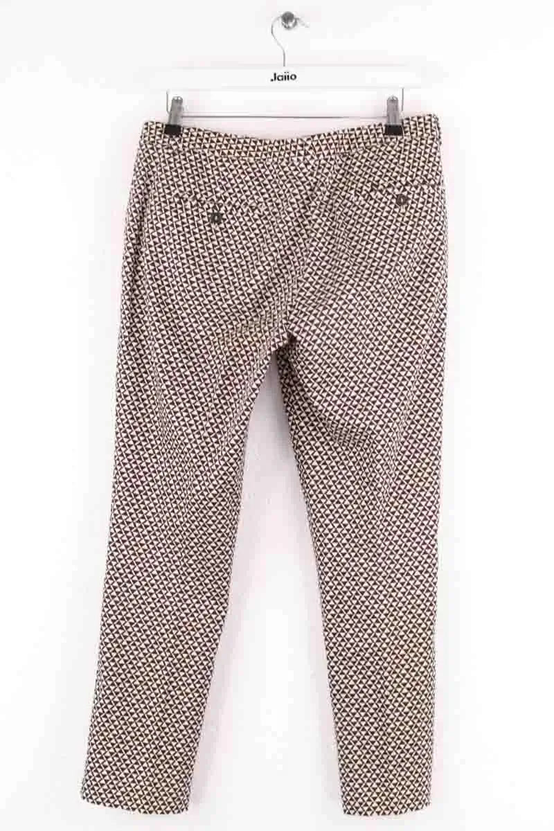 Pantalon droit Max Mara Marron en Synthétique