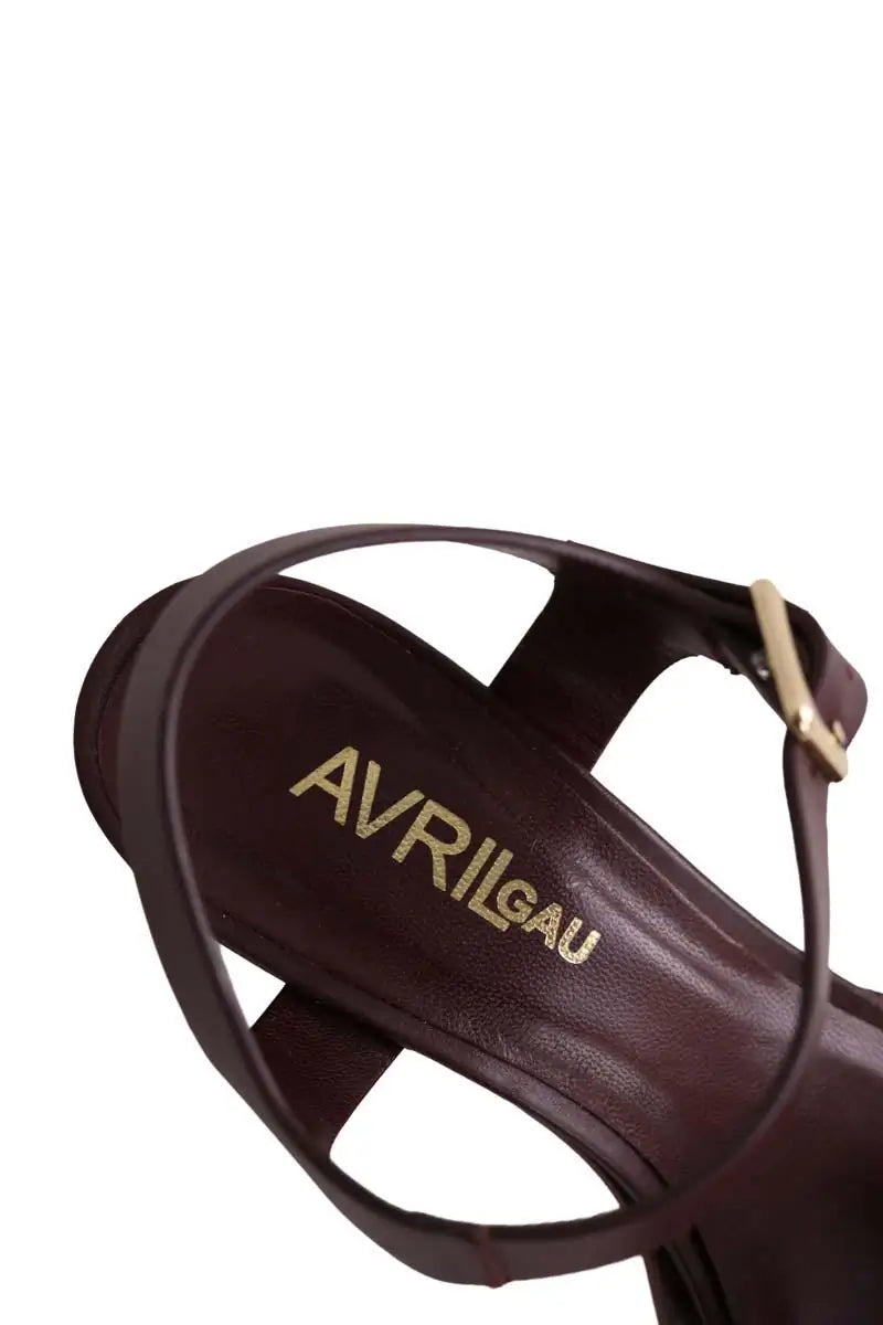 Talons Avril Gau Bordeaux en Cuir