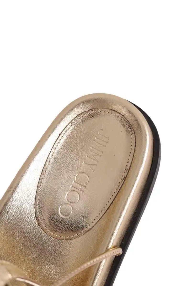 Sandales Jimmy Choo Doré en Cuir
