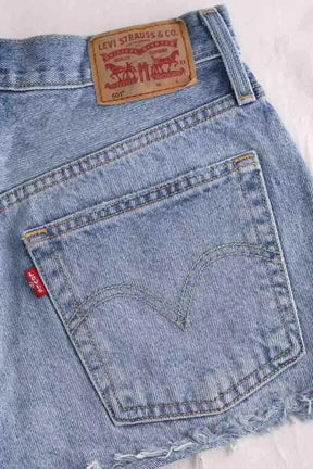 Mini short Levi's 501 Bleu en Coton